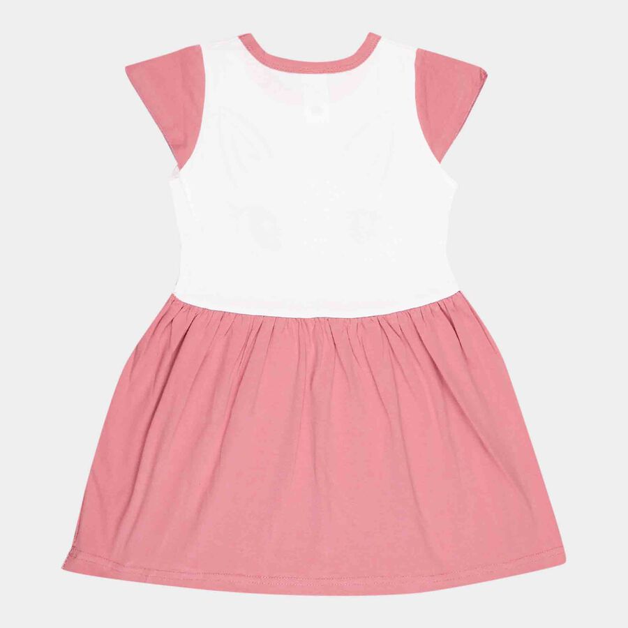 Girls Solid Frock, Light Pink, large image number null