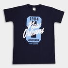Boys' Half Sleeves T-Shirt, Navy Blue, small image number null
