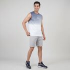 Men's Blue Cotton Round Neck Casual T-Shirt, Melange Blue, small