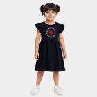 Girls' Frock, Navy Blue, small