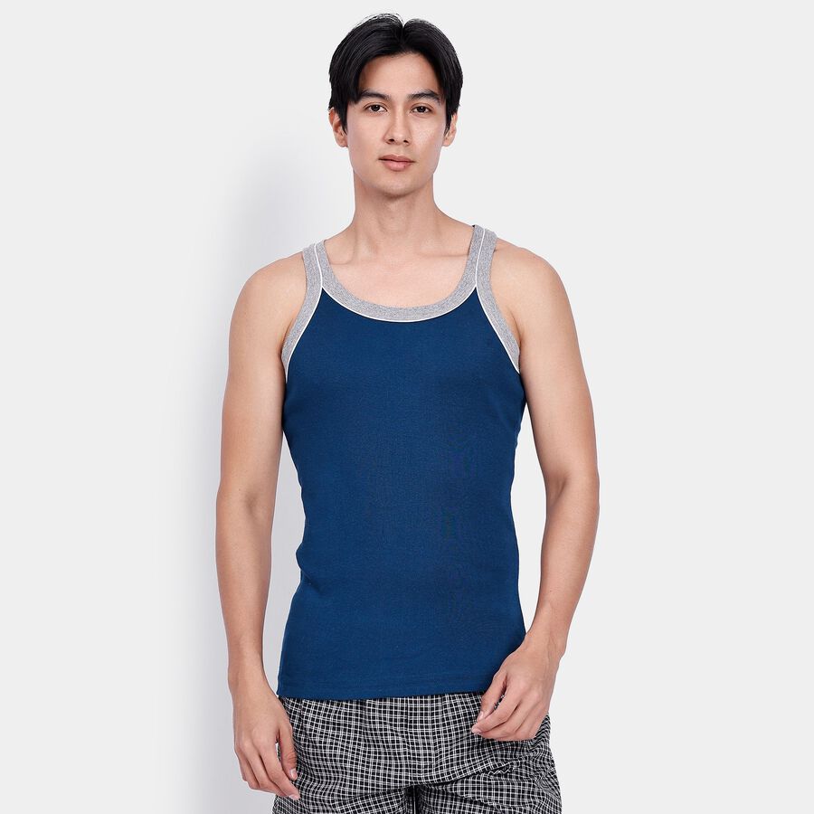 Men's 100% Cotton Gym T-Shirt, Teal Blue, large