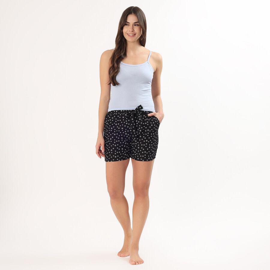 Women's Lightweight Viscose Shorts, Black, large