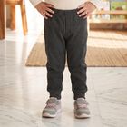 Girls' Charcoal Long Johns Thermal, चारकोल, small