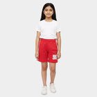 Girls Pink Regular Fit Sports Shorts, गुलाबी, small