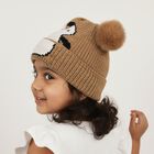 Girls Winter Cap, Brown, small image number null