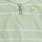 Girls' Light Sage Green Peter Pan Collar Romantic T-Shirt, Light Green, small