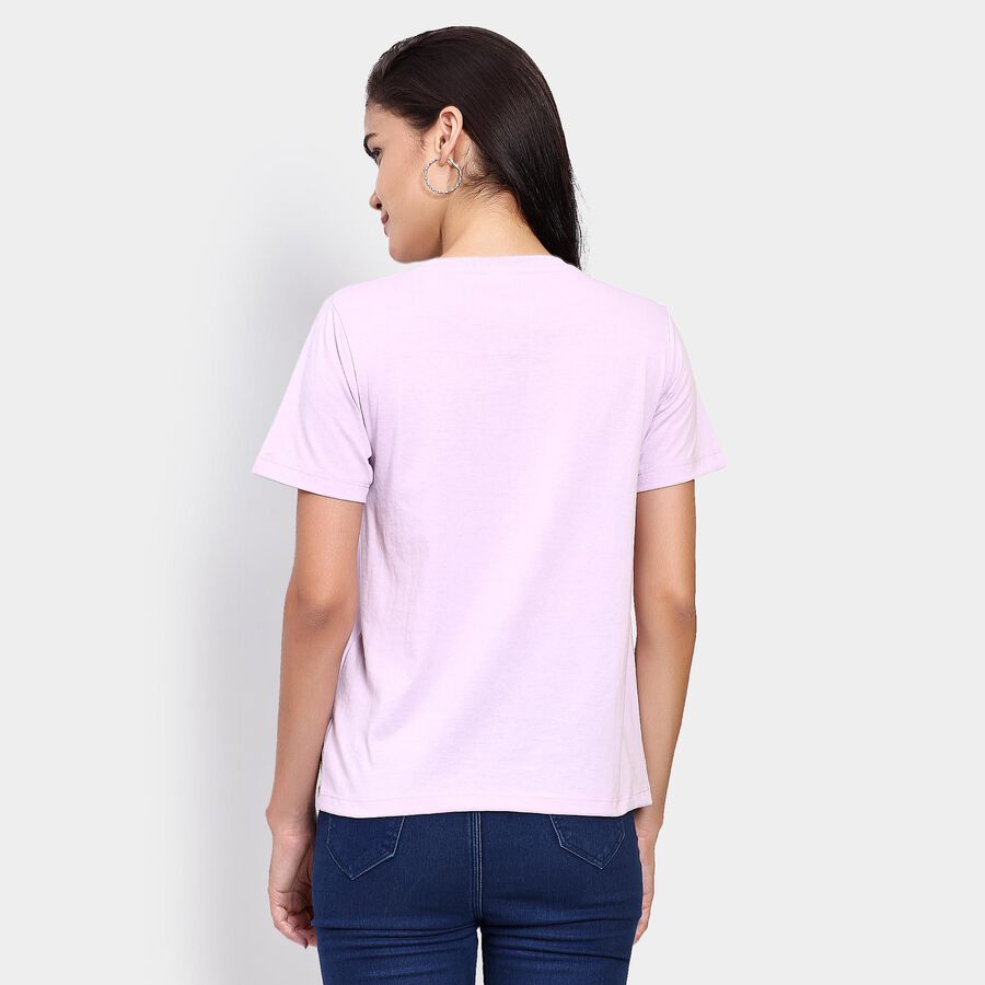 Ladies' Round Neck T-Shirt , लाइलेक, large image number null