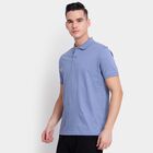 Men's 100% Cotton Collared Half Sleeves T-Shirt, बैंगनी, small image number null