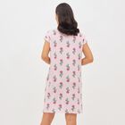 Women's Light Pink Round Neck Casual Nighty, Light Pink, small image number null