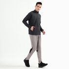 Men's Dark Graphite High Neck Athleisure Jacket, गहरा ग्रे, small image number null