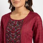 Ladies' 100% Cotton Kurta, मरून, small image number null