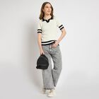 Ladies' 100% Cotton Top , सफ़ेद, small