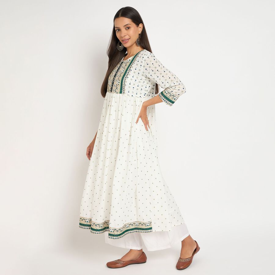 Ladies' 100% Cotton Ethnic Set, Dark Green, large image number null