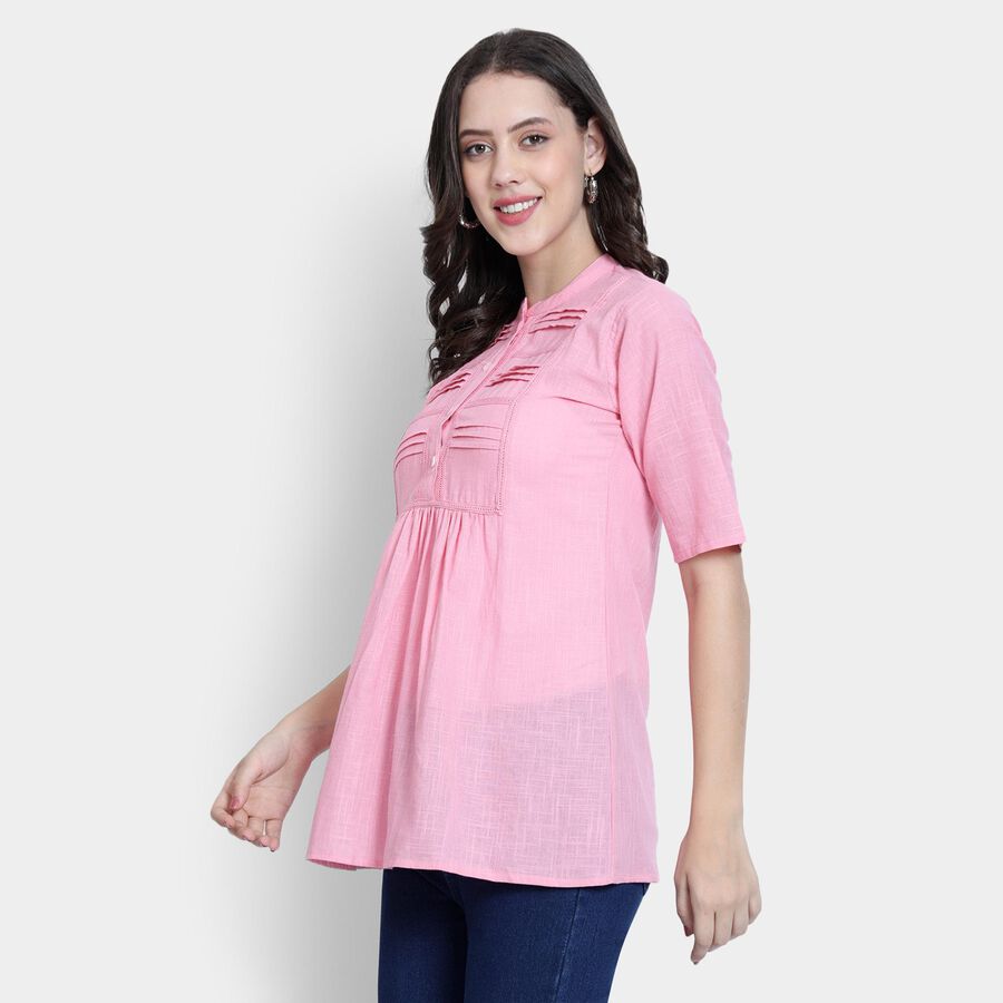 Ladies' 100% Cotton Kurti , गुलाबी, large image number null