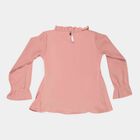 Girls Tunic Round Neck Top, Light Pink, small image number null