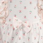 Infants' Soft Cream Floral Print Long Sleeve Frock, ऑफ व्हाइट, small image number null