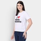 Ladies' Round Neck T-Shirt , White, small