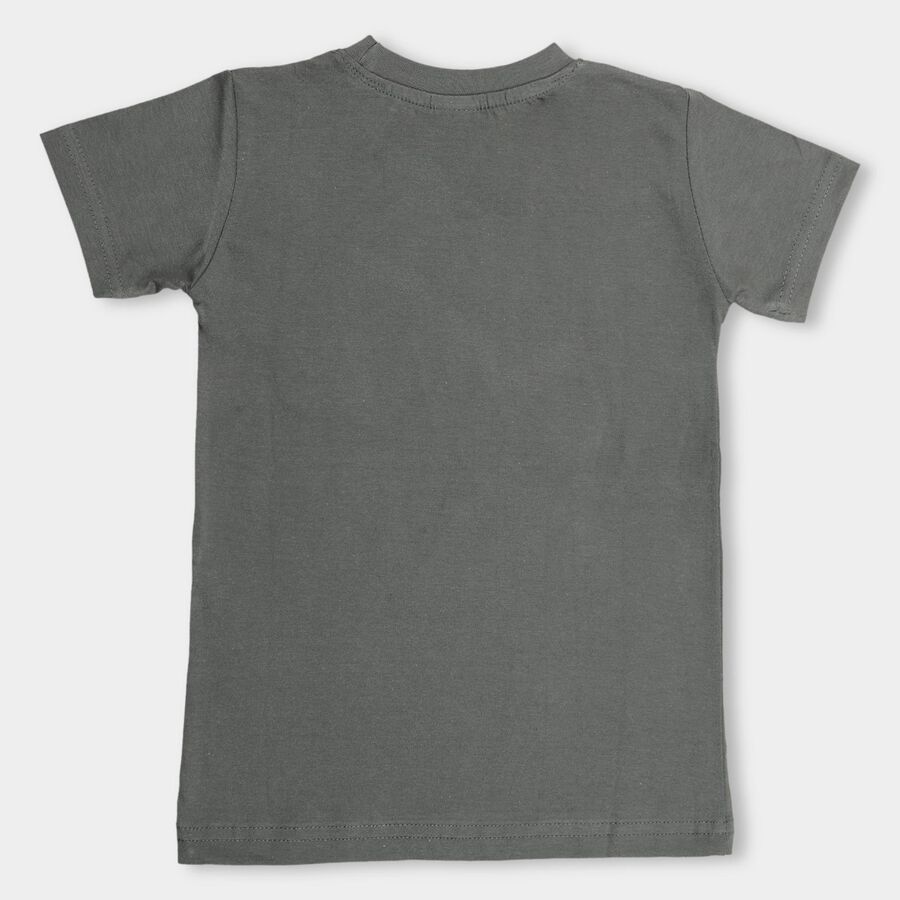 Boys' 100% Cotton Half Sleeves T-Shirt, Olive, large