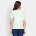 Ladies' Cotton Round Neck T-Shirt, Light Green, small image number null