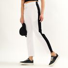 Ladies' Track Pants, Ecru Melange, small