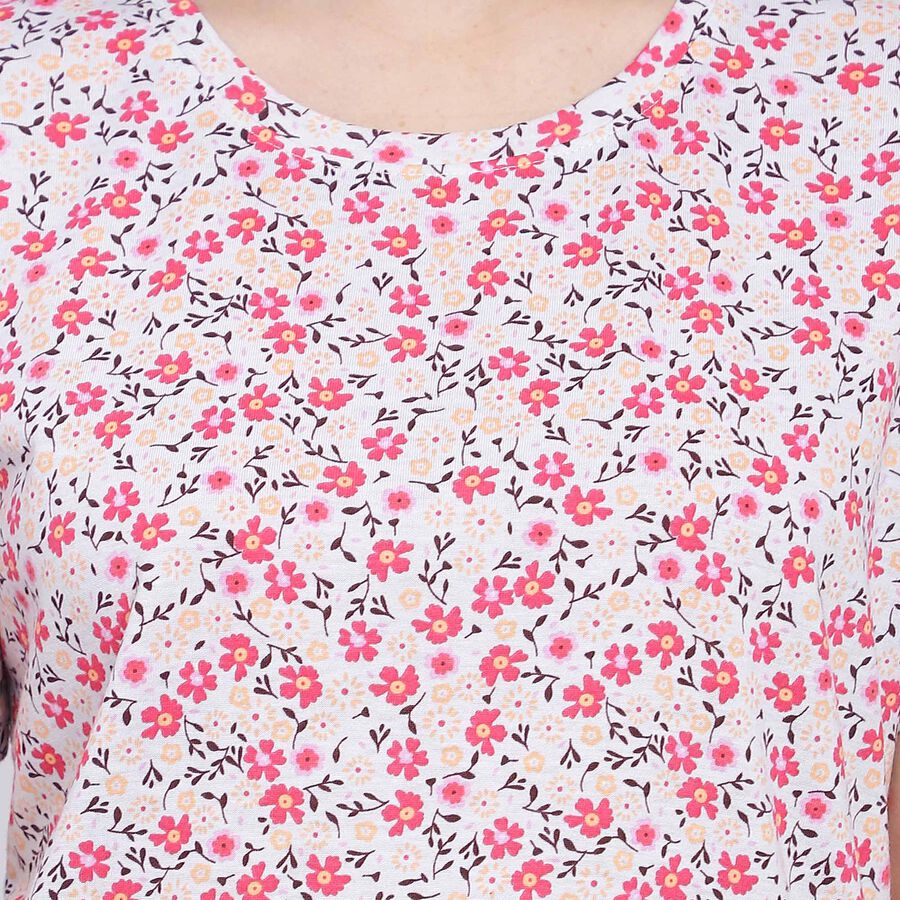 Round Neck T-Shirt, White, large image number null