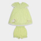 Infants' 100% Cotton Frock , हल्का हरा, small image number null