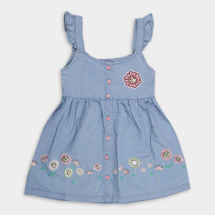 Girls' Frock , Light Blue, large image number null