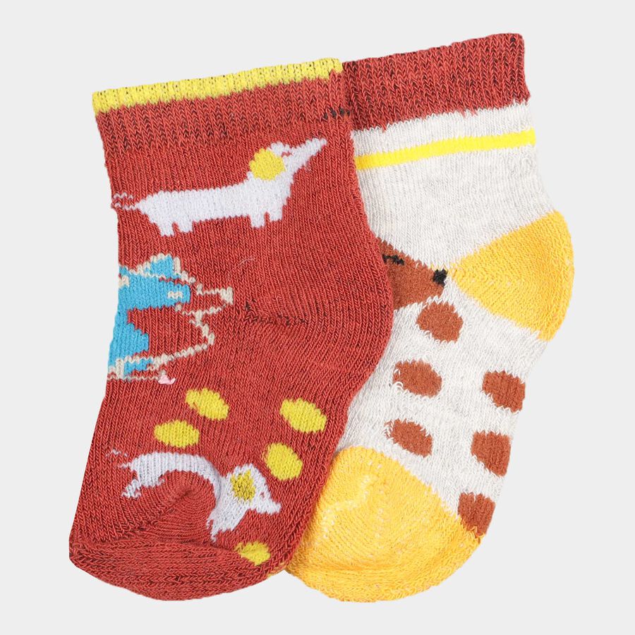 Infants Solid Socks, Red, large image number null