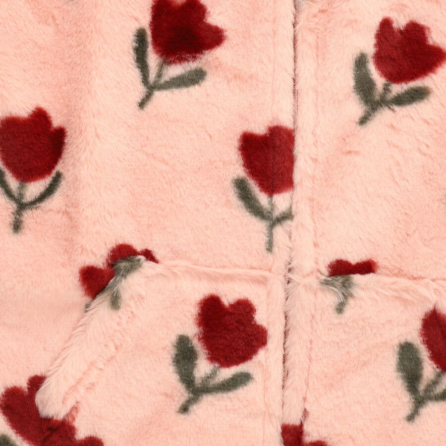 Girls Light Pink Hooded Neck Casual Sweatshirt, हल्का गुलाबी, large image number null