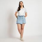 Ladies' Round Neck T-Shirt , मिश्रित हल्का ग्रे, small image number null