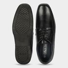 Men's Black Lace-Up Derby Formal Shoes, काला, small