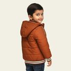 Boys Rust Hooded Casual Jacket, Brown, small image number null