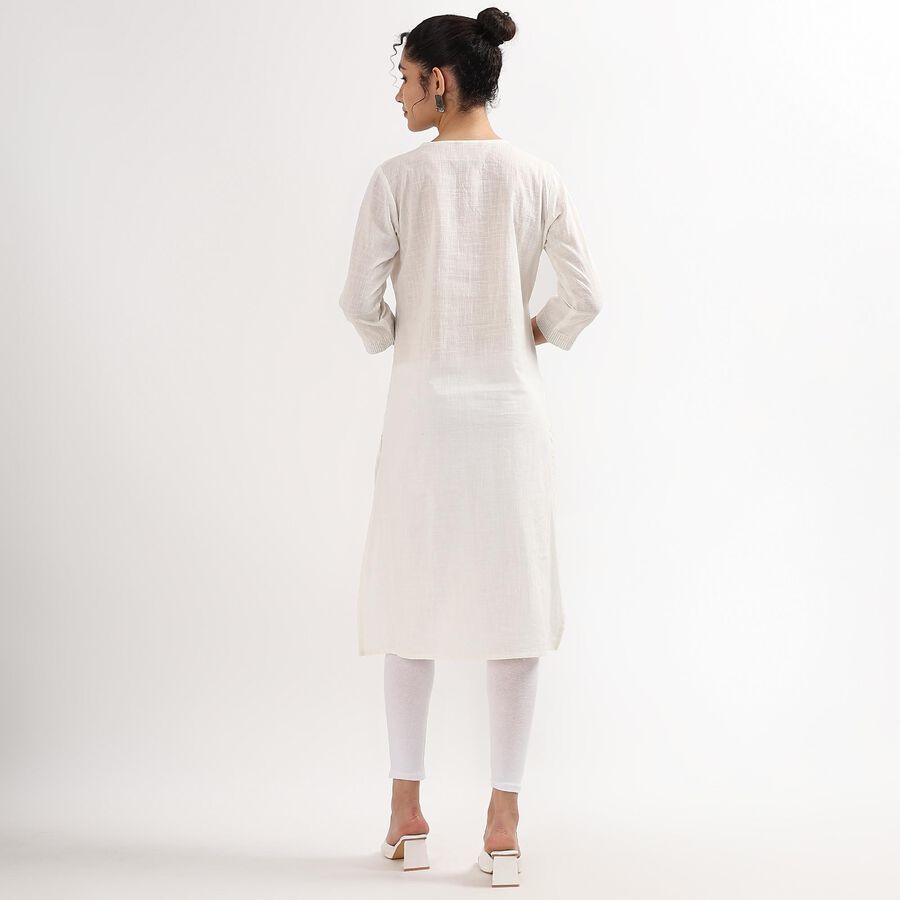 Ladies' 100% Cotton Kurta , Off White, large image number null
