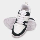 Men's Navy and White Lace-Up Casual Sneakers, Navy Blue, small