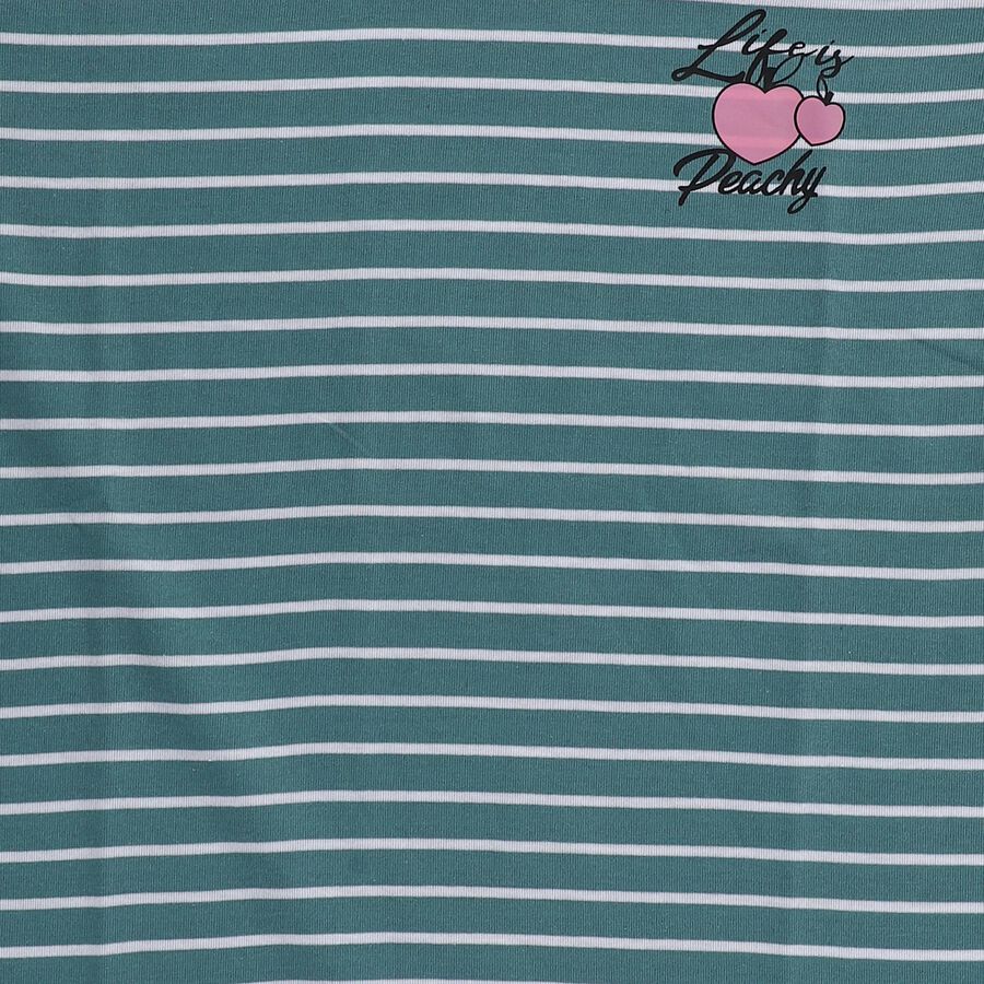 Girls' T-Shirt, गहरा हरा, large