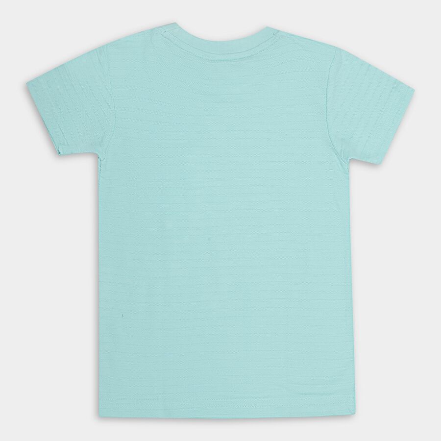 Boys' Half Sleeves T-Shirt , एक्वा, large image number null