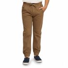Boys Warm Brown Regular Fit Elastic Waist Jogger Trousers, भूरा, small image number null