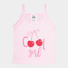Infants Cotton Solid Vest, Pink, small image number null