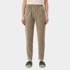 Women's Beige Straight Fit Heart Pyjama, गहरा पीला, small