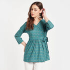 All Over Print Kurti, गहरा हरा, small image number null
