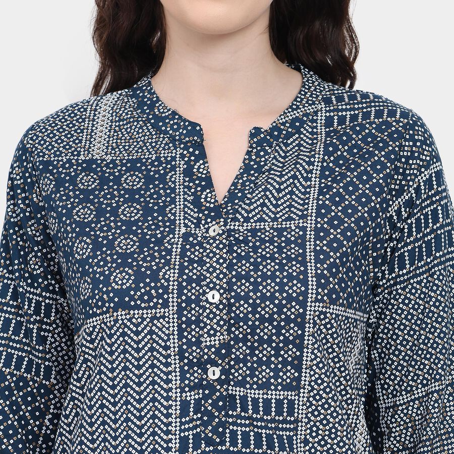 Ladies' Kurti, गहरा नीला, large image number null