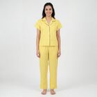 Women's Yellow Night Suit, पीला, small