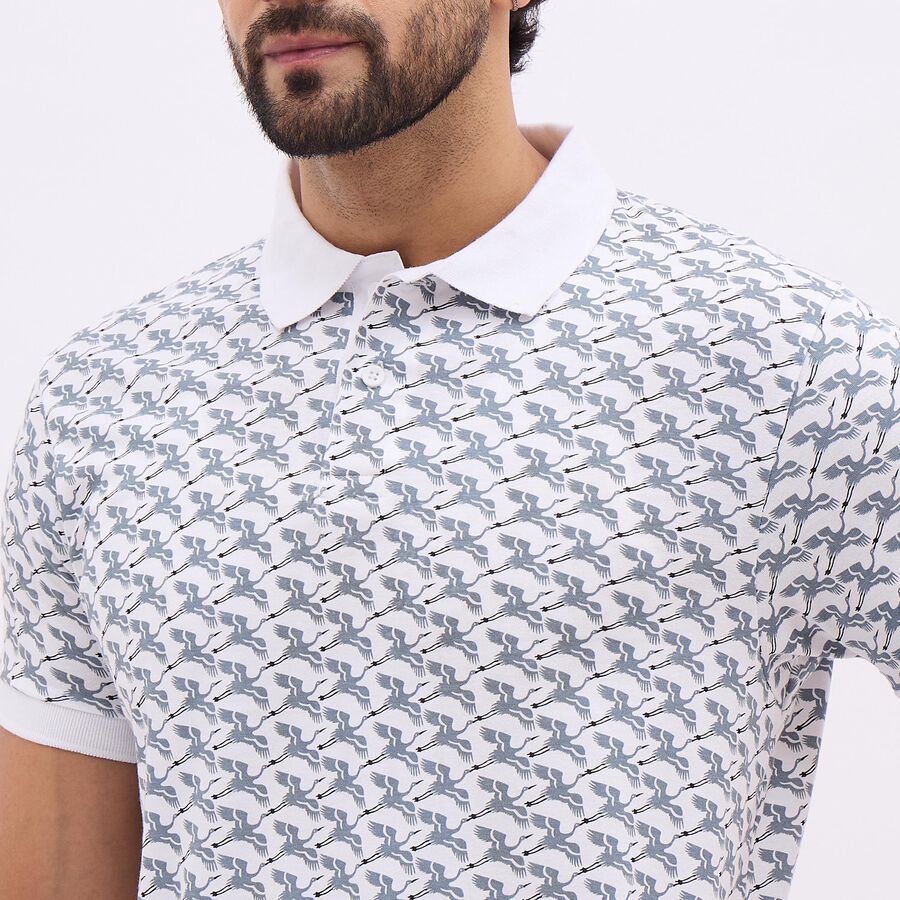 Men's Collared Half Sleeves T-Shirt , मध्यम नीला, large image number null