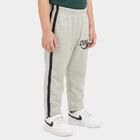Boys' Ecru Melange Straight Fit Dino Printed Cotton Blend Pyjama, Ecru Melange, small