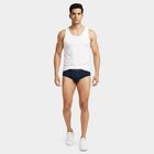 Men's Navy Regular Fit Elasticated Briefs, Navy Blue, small