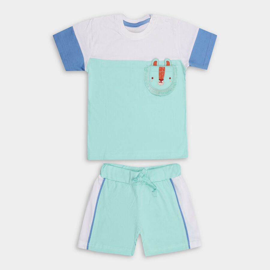 Infant Boys' 100% Cotton Baba Suit , Light Green, large