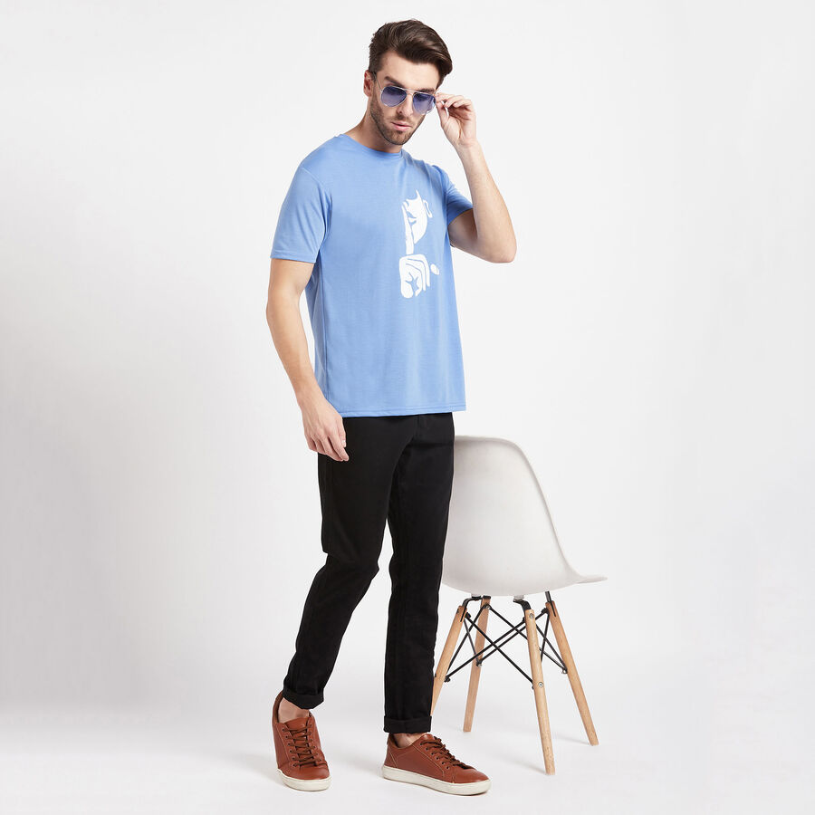 Round Neck T-Shirt, Light Blue, large image number null