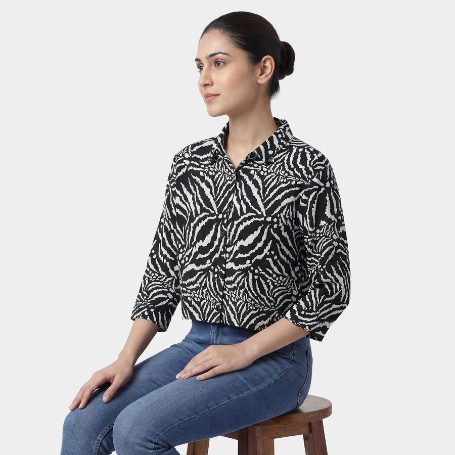 Women's Black Classic Shirt, Black, large