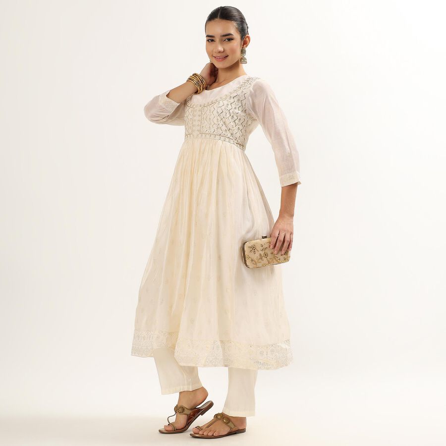 Ladies' Kurta, ऑफ व्हाइट, large image number null