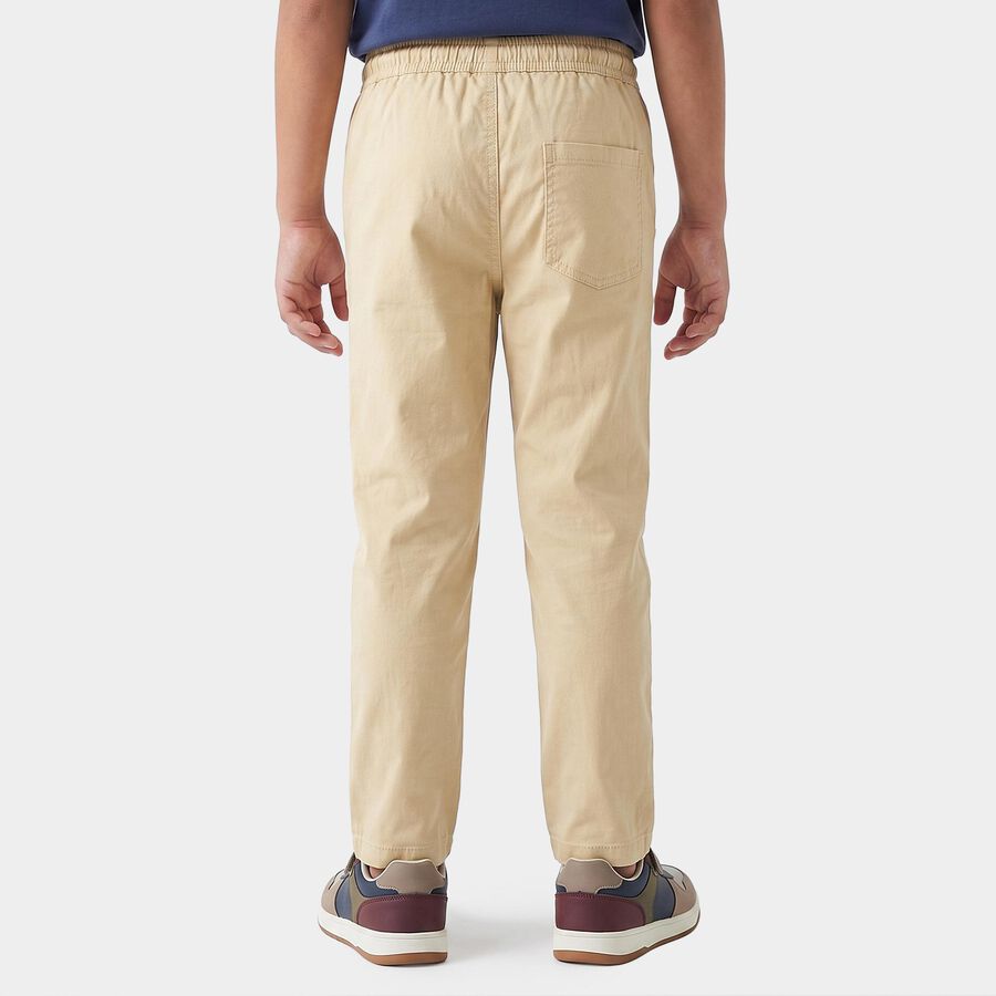 Boys' Beige Regular Fit Cargo Trousers, गहरा पीला, large